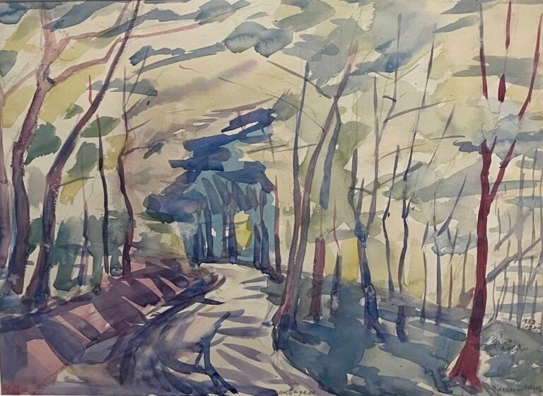 Martiros-Saryan-Alley-watercolor-on-paper-12x17-1